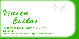 vivien csikos business card